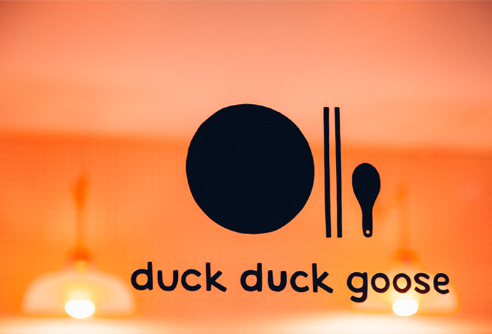 Lettering on an orange background