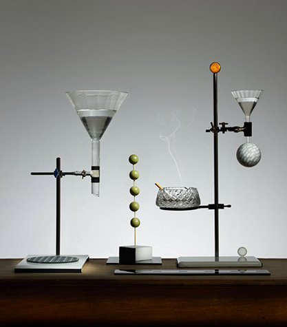 Glass sculpture on a white backdrop