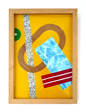 Framed collage in bright colours